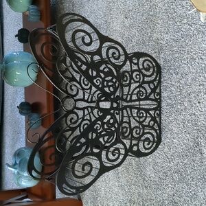 Black Butterfly Metal Magazine Holder